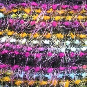 Vintage Multicolor Eyelash Knit Fabric 3 1/2 Yard Piece 60 Inches Wide